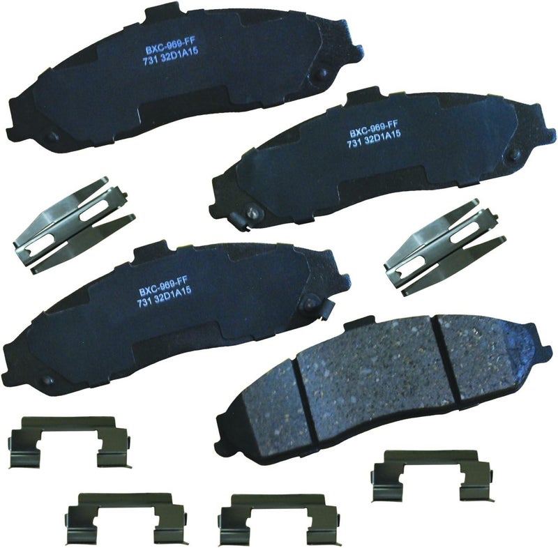 Bendix وسادات فرامل سيراميك SBC731 الممتازة لسيارات كاديلاك XLR 2009-2004، شيفروليه كورفيت 2013-1997، بونتياك GTO 2006-2005 - Image 1